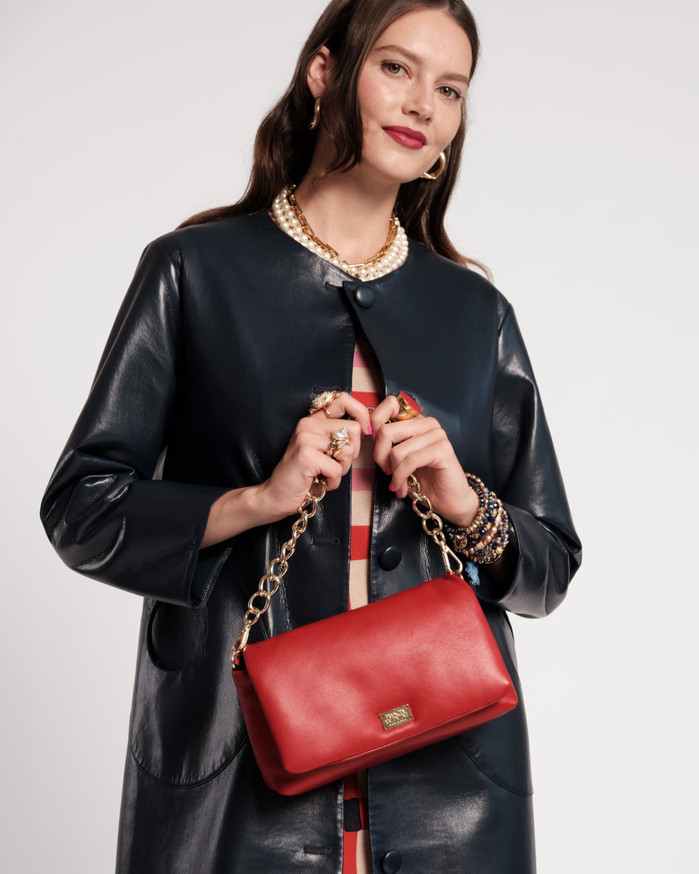 Small Effie Bag - Nappa Lambskin Leather Red