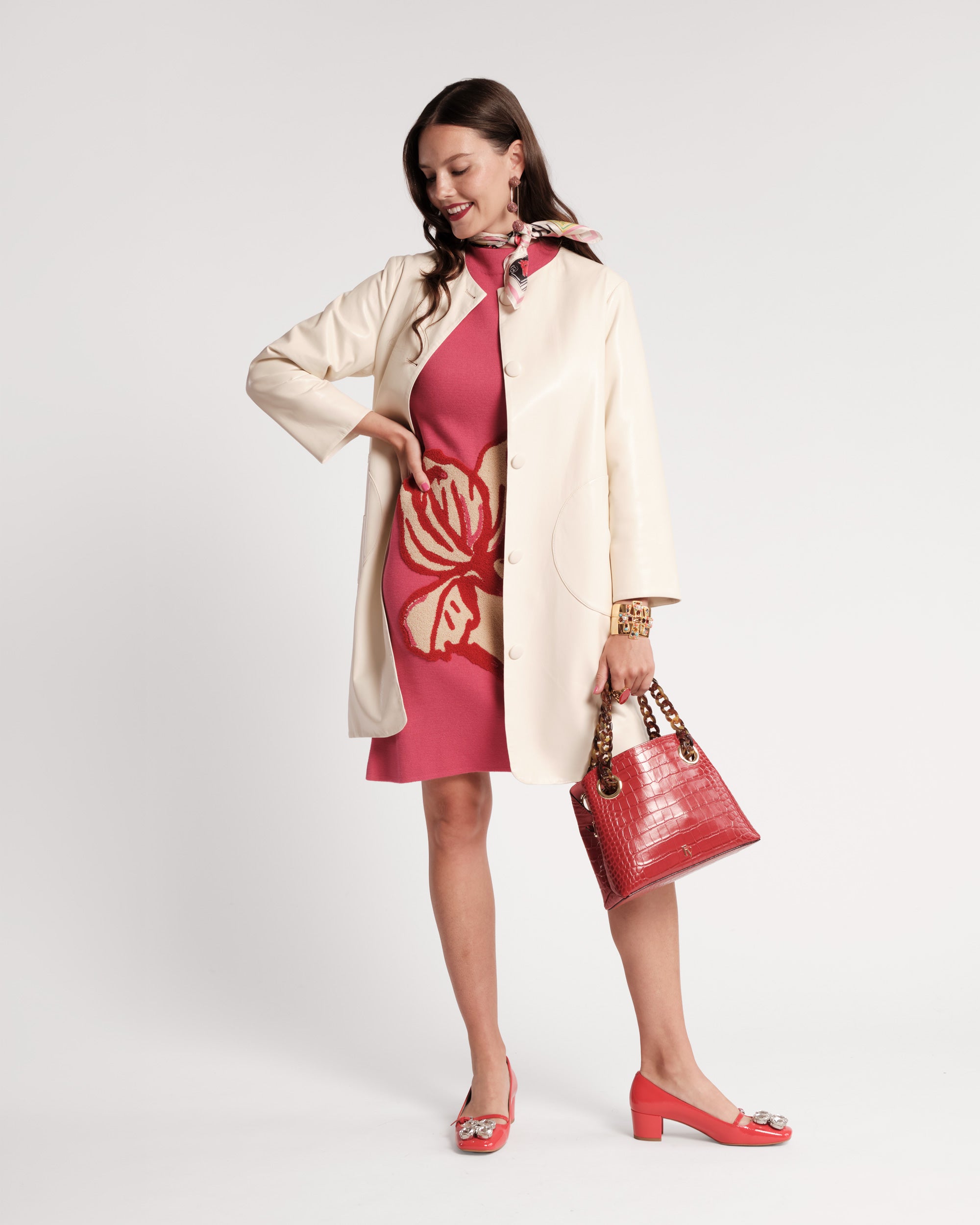Mod Jacket - Faux Leather Oyster – Frances Valentine