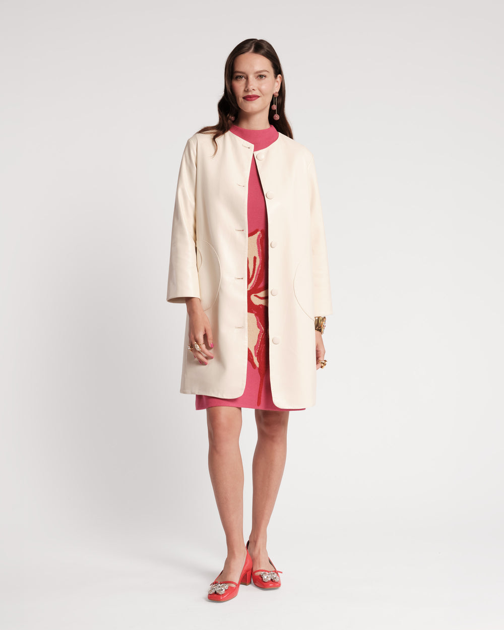 Mod Jacket - Faux Leather Oyster Coats & Jackets Frances Valentine