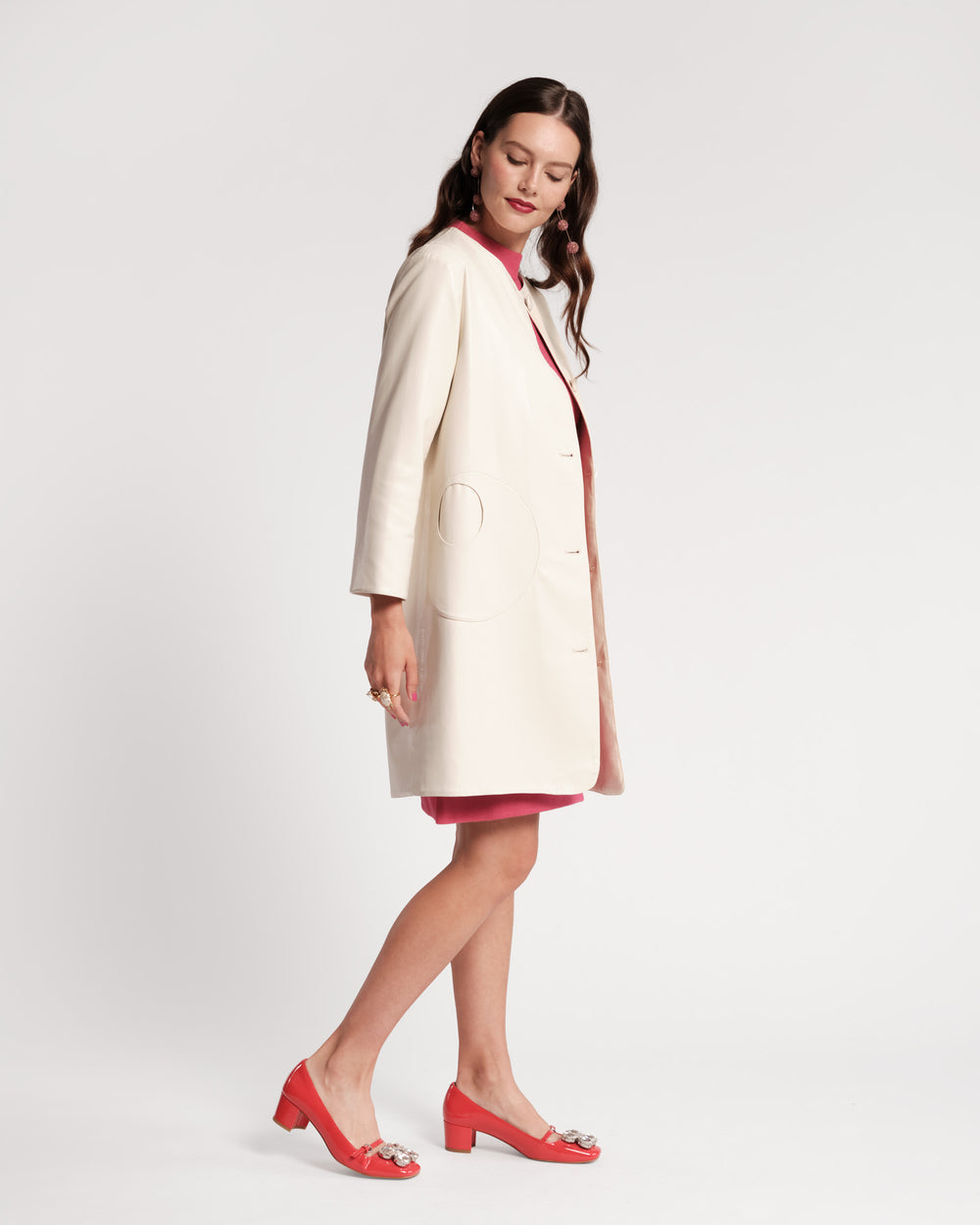 Mod Jacket - Faux Leather Oyster Coats & Jackets Frances Valentine