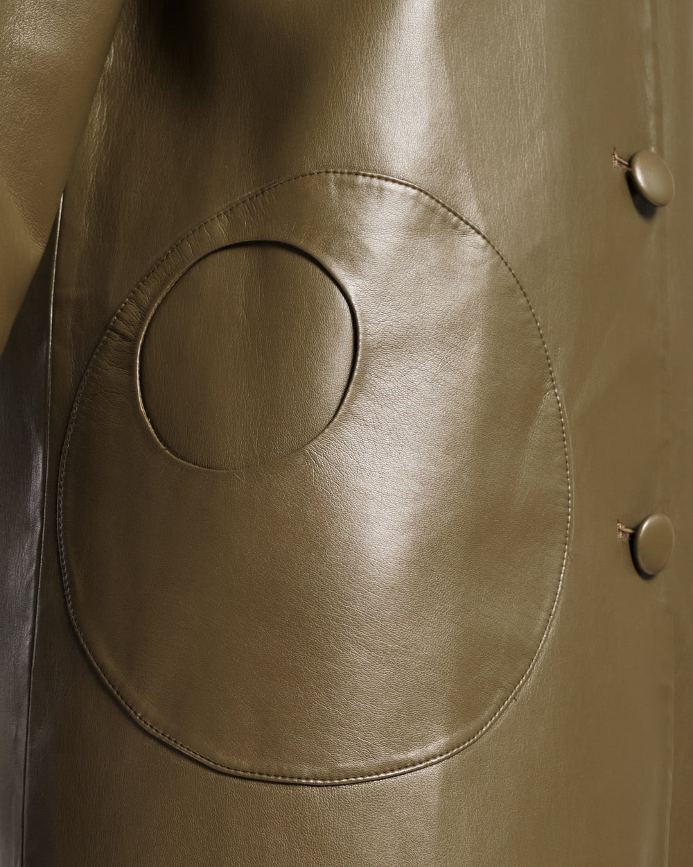 Mod Jacket - Faux Leather Olive - Frances Valentine