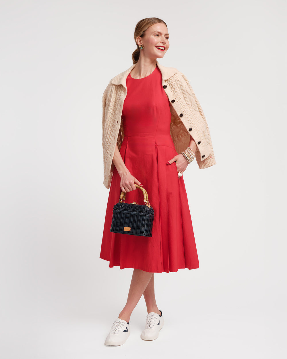 Monique Dress - Red - Frances Valentine