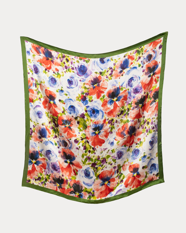 Silk Scarf 36"- Super Bloom Scarf Frances Valentine