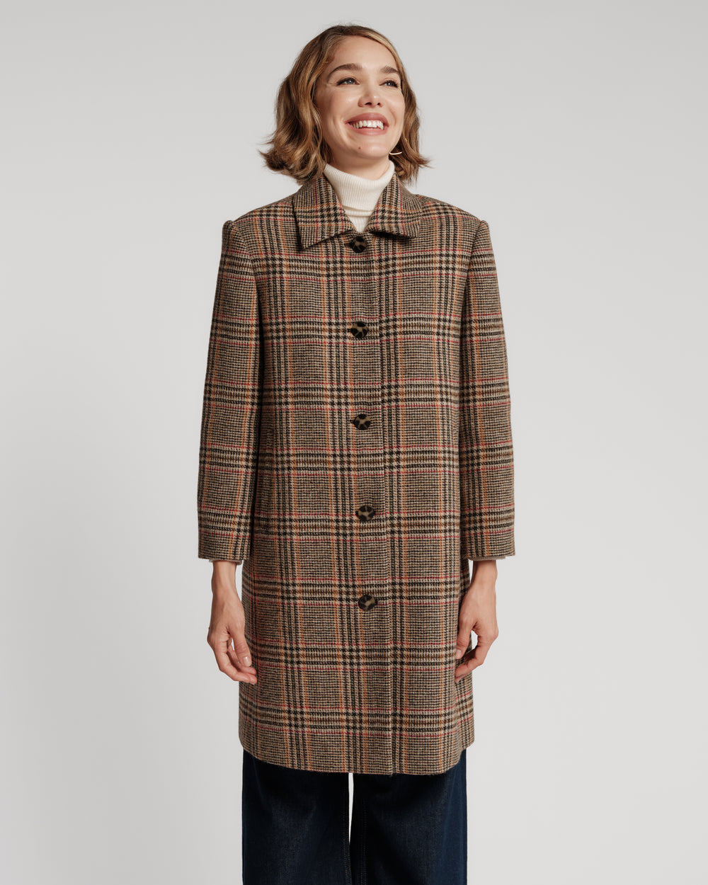 Wool Barn Jacket - Plaid Frances Valentine