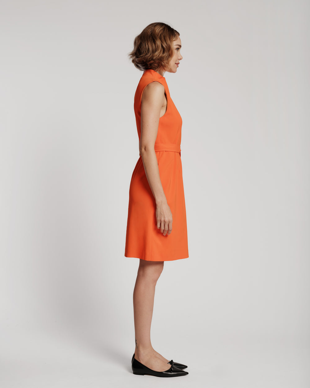 Mini Crepe Dress - Orange Frances Valentine