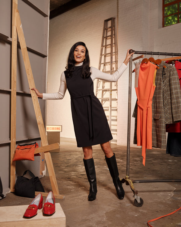 Mini Crepe Dress - Black Frances Valentine