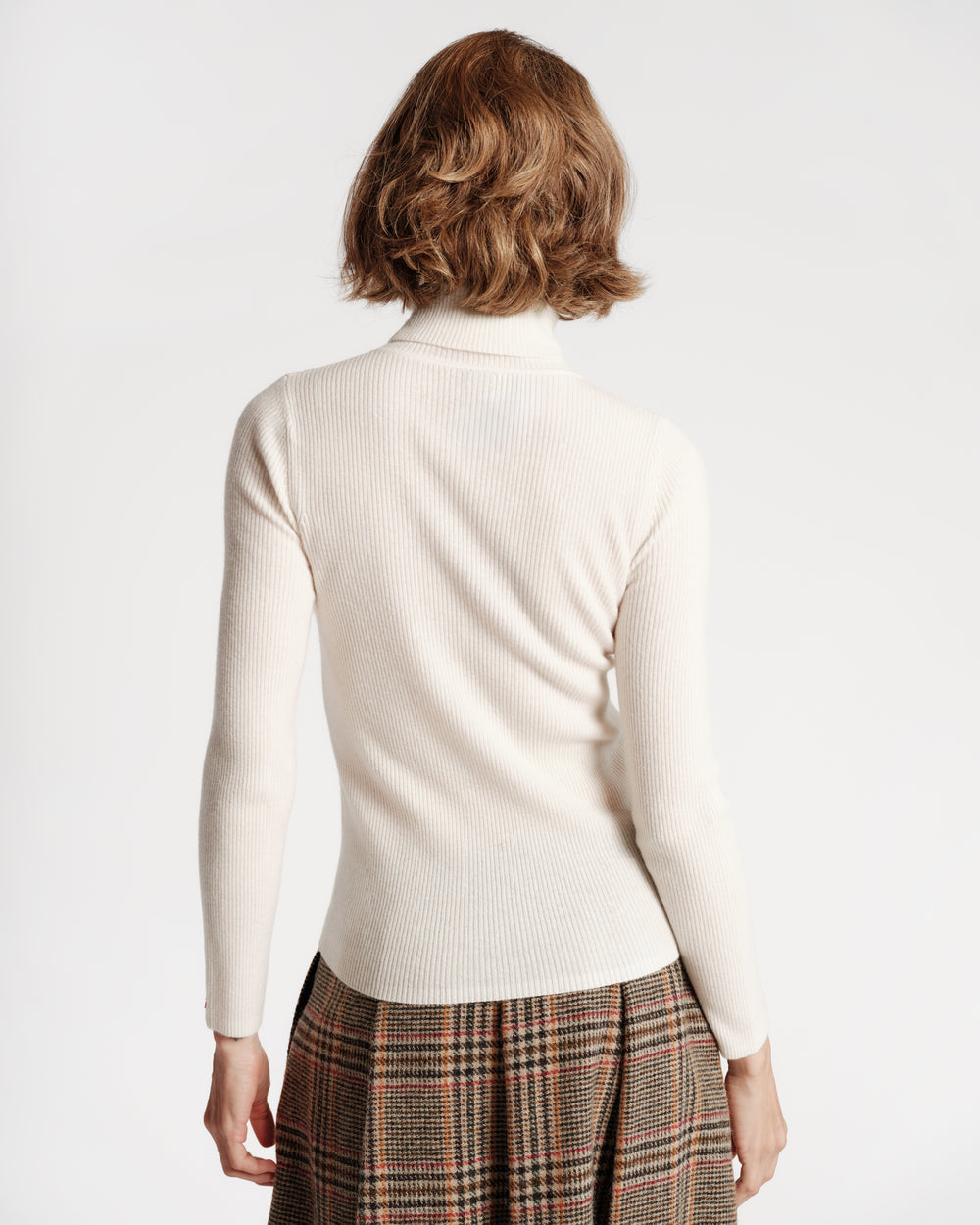 Merino Wool Blend Turtleneck - Oyster Frances Valentine