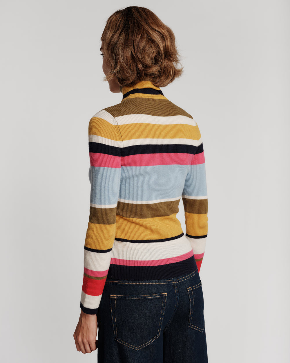 Merino Wool Blend Turtleneck - Multi Frances Valentine
