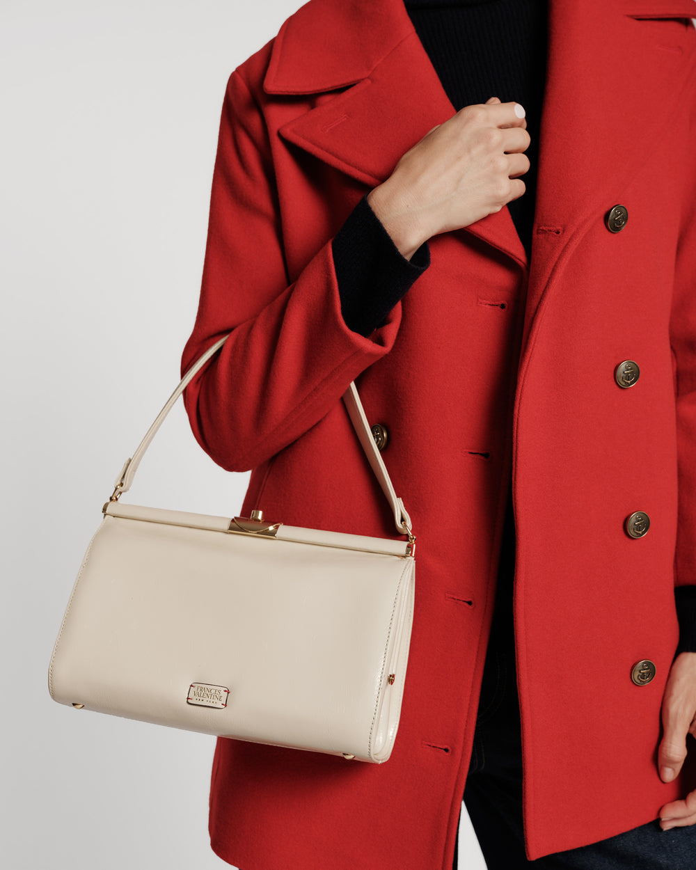 Wool Peacoat - Red