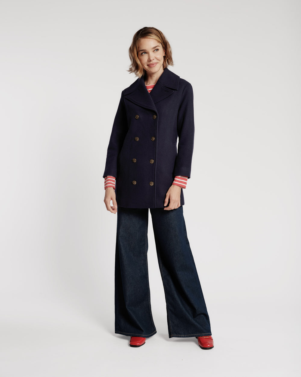 Wool Peacoat - Navy
