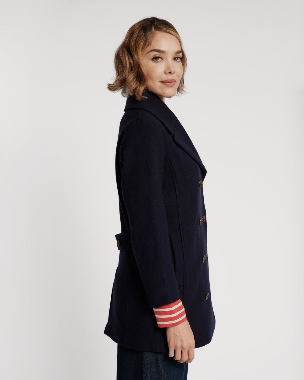 Wool Peacoat - Navy