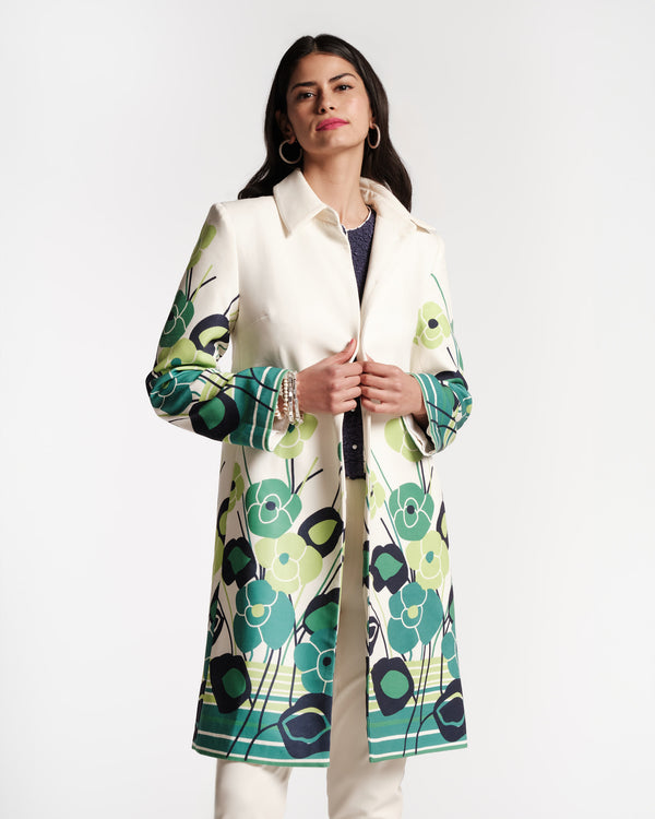 Balmacaan Coat - Grass is Greener - Frances Valentine