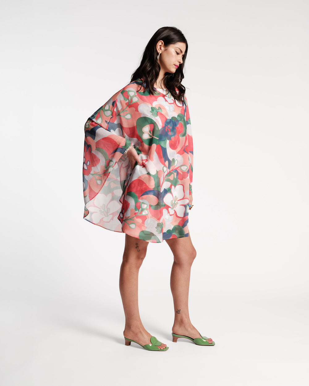 Bree Chiffon Mini Dress - Dreamy Daisies - Frances Valentine
