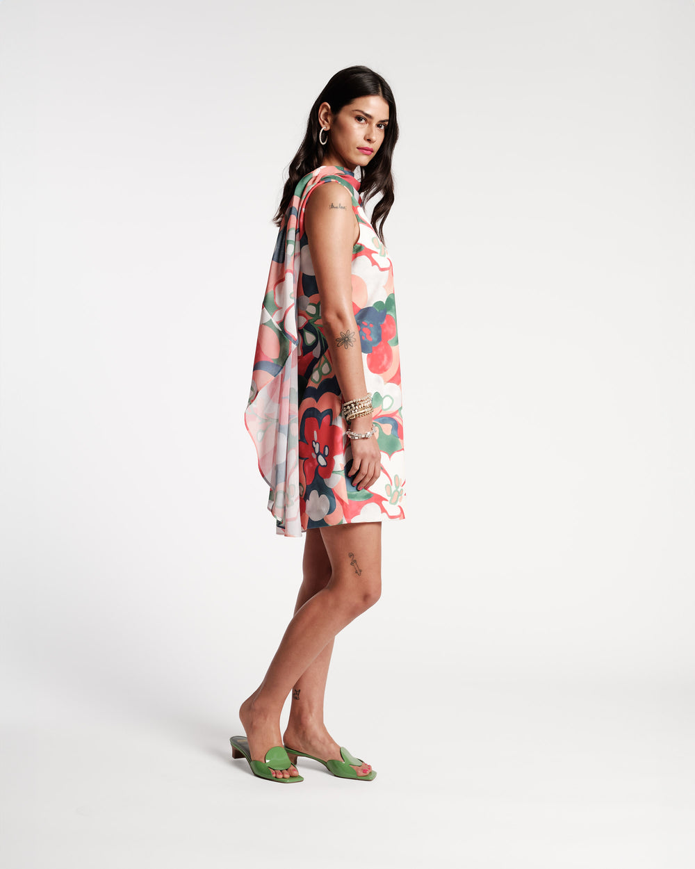 Bree Chiffon Mini Dress - Dreamy Daisies - Frances Valentine