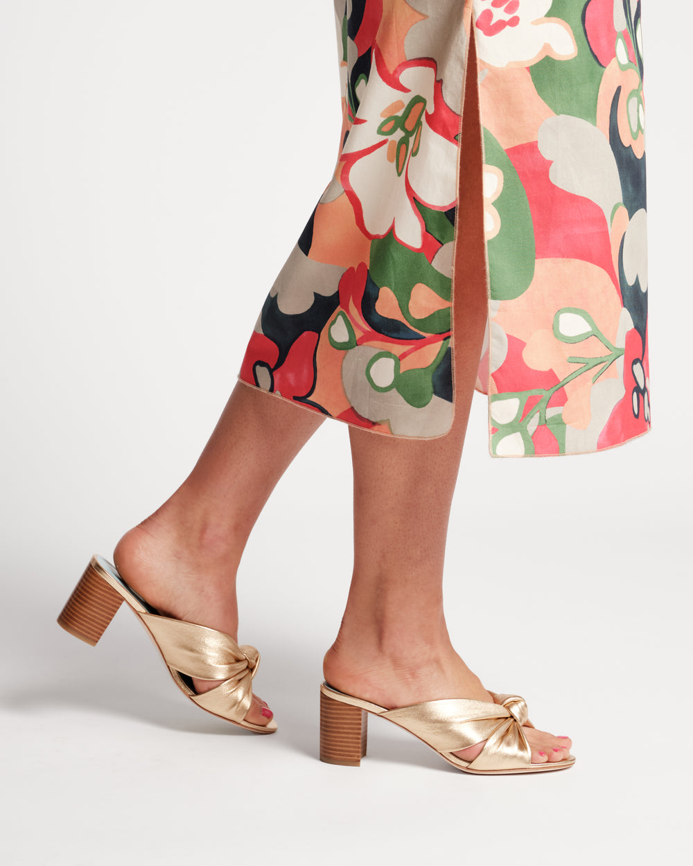 Mollie Slide Heel - Platino - Frances Valentine