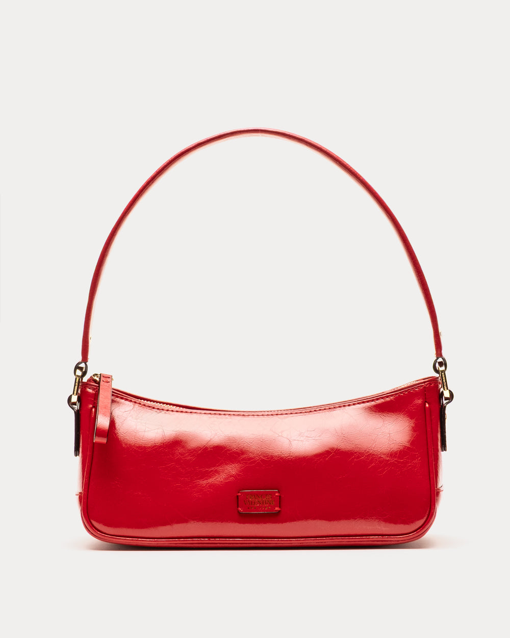 Mia Mini Shoulder Bag - Crinkled Leather Red - Frances Valentine