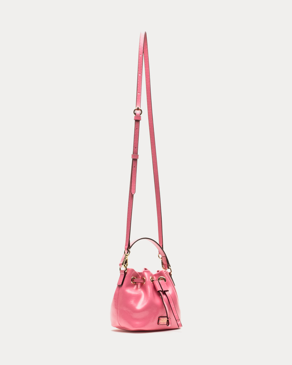 Minnie Bucket - Crinkled Leather Pink - Frances Valentine