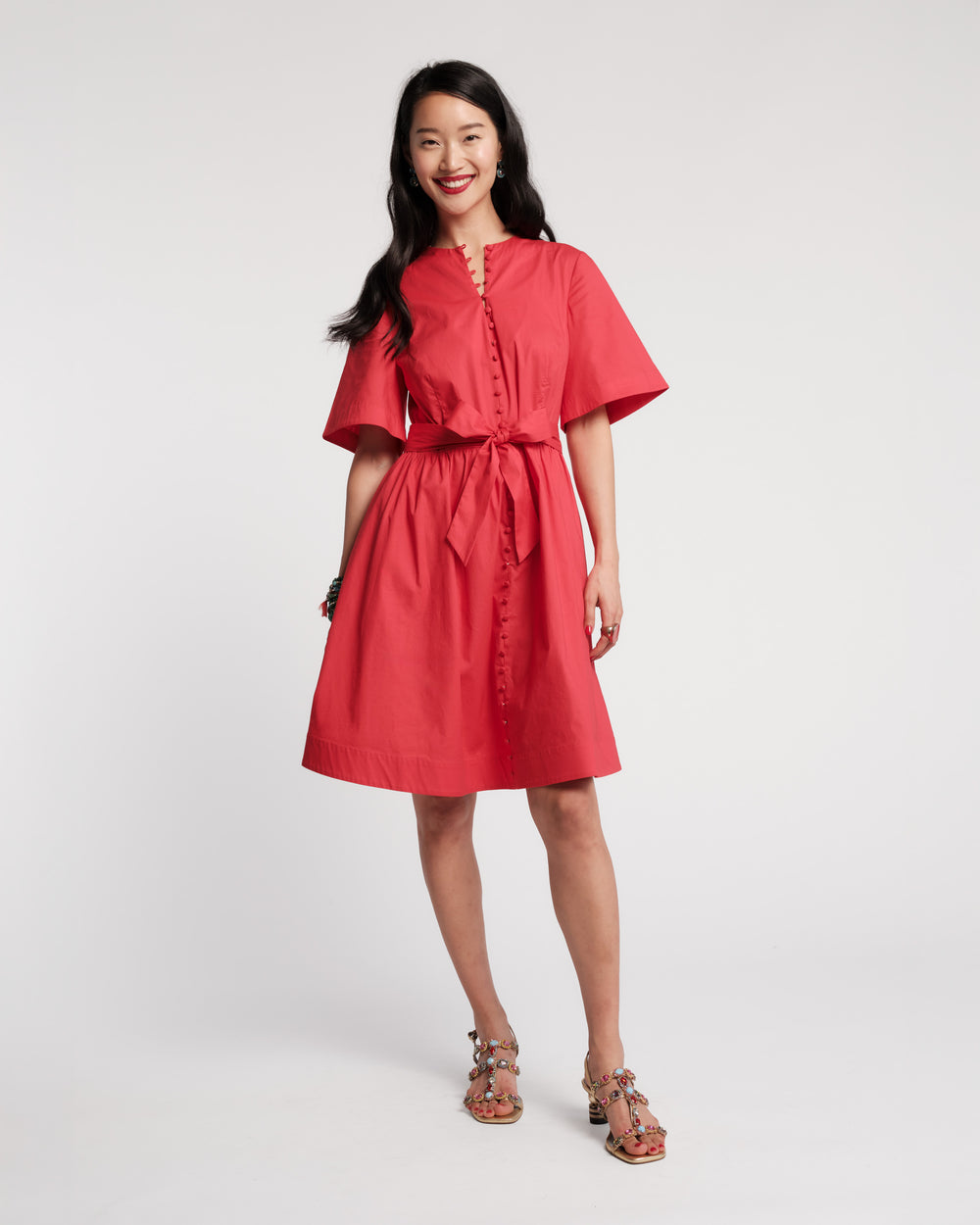 Nancy Dress - Red Dresses Frances Valentine