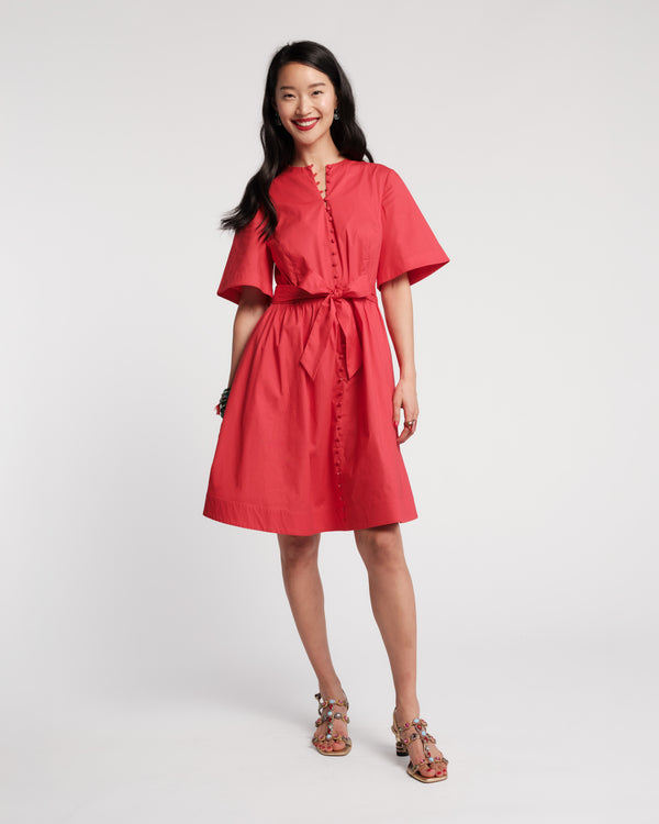 Nancy Dress - Red Dresses Frances Valentine