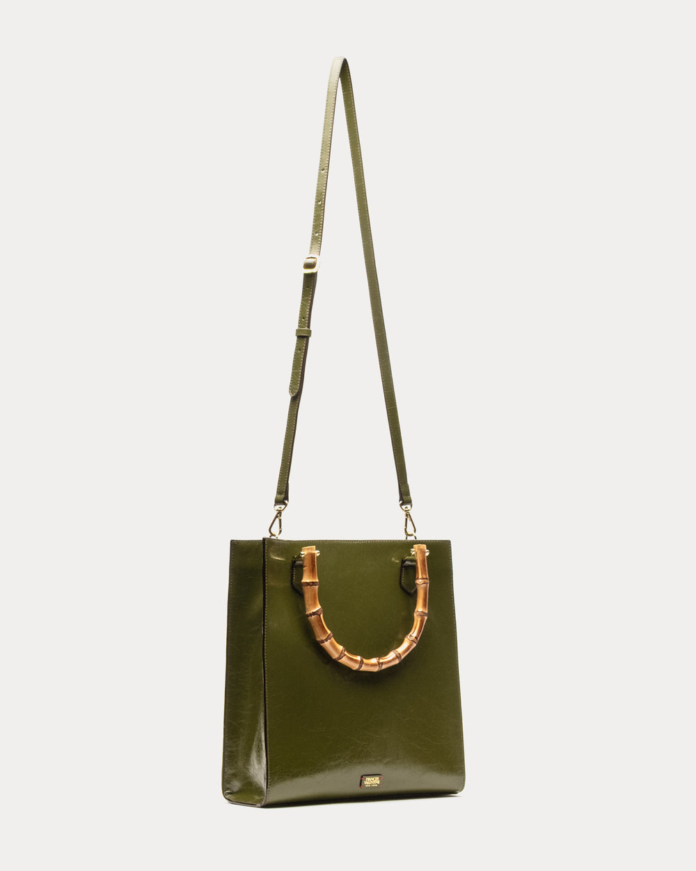 Nan Tote - Crinkled Leather Olive - Frances Valentine