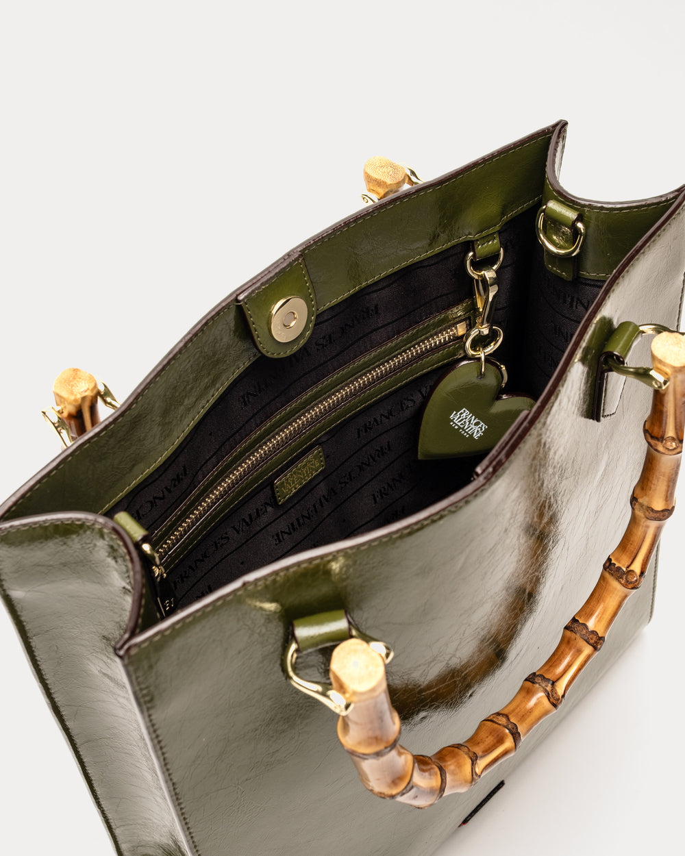 Nan Tote - Crinkled Leather Olive - Frances Valentine