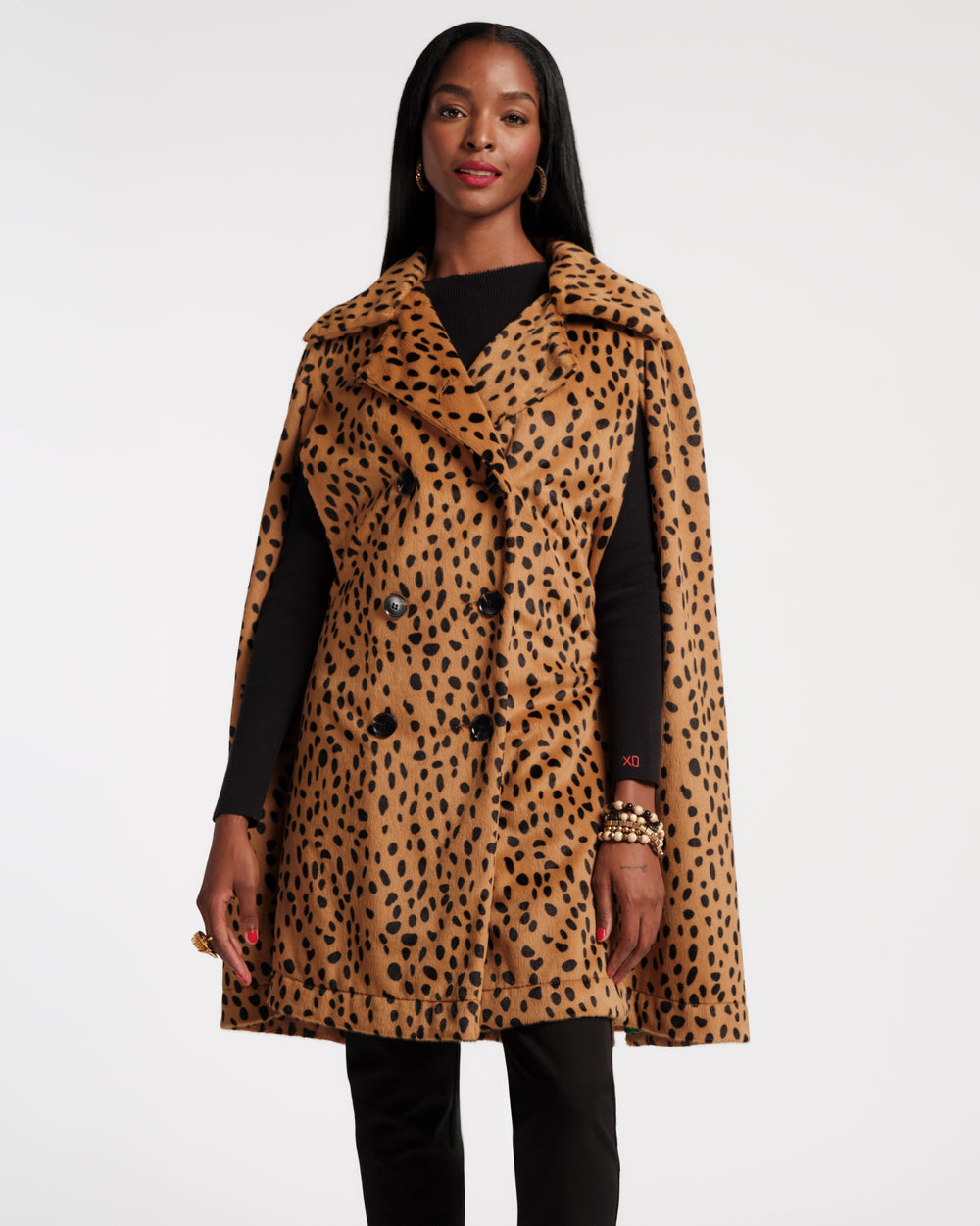 Preston Cape - Cheetah Faux Fur Brown - Frances Valentine