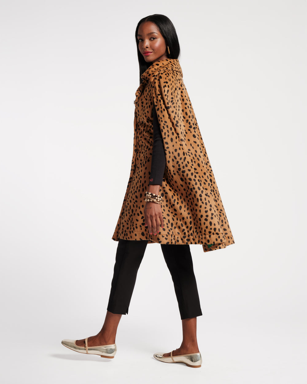 Preston Cape - Cheetah Faux Fur Brown - Frances Valentine