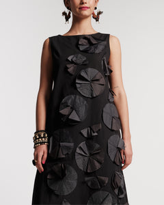 Origami Flower Dress Black - Frances Valentine