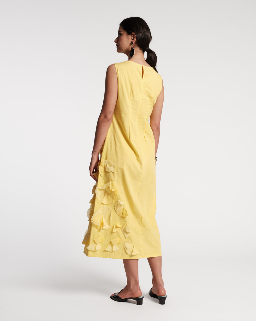 Origami Flower Dress Yellow