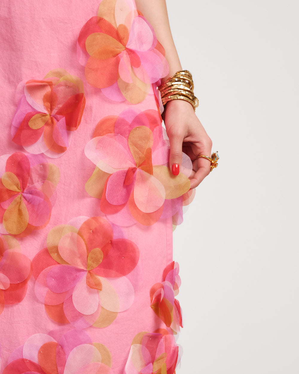 Origami Dress - Pink/Multi - Frances Valentine