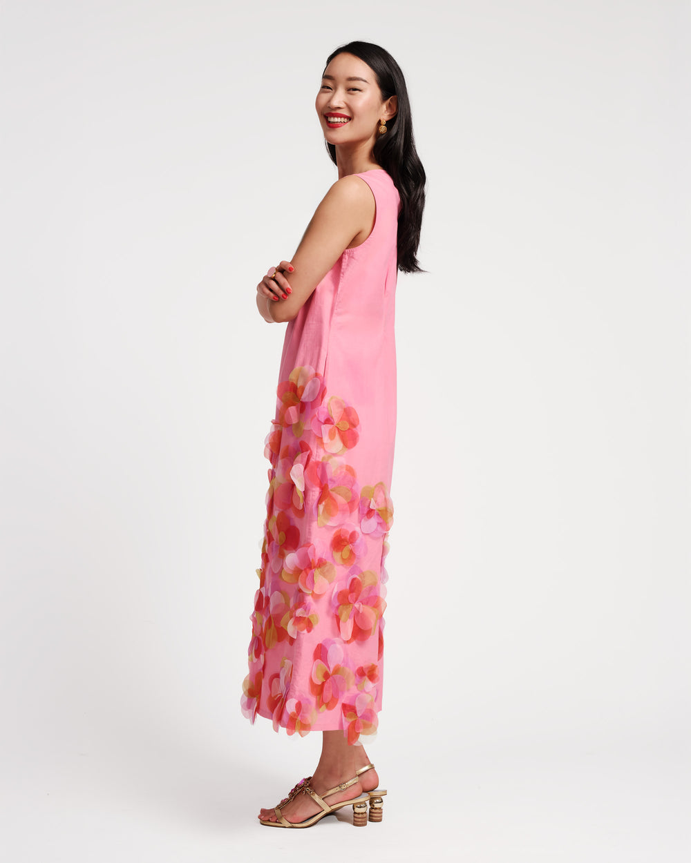 Origami Dress - Pink/Multi - Frances Valentine