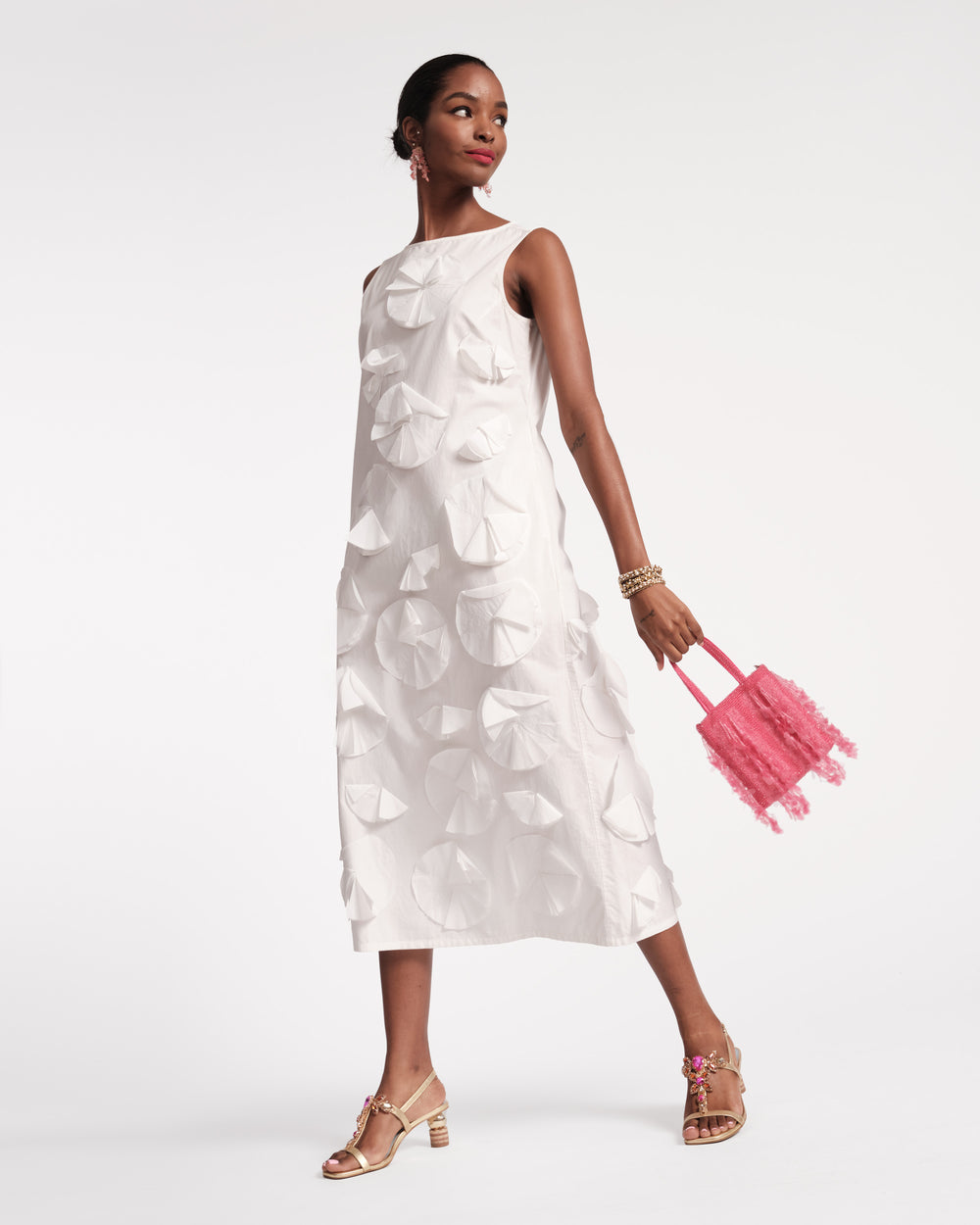 Origami Dress - White - Frances Valentine