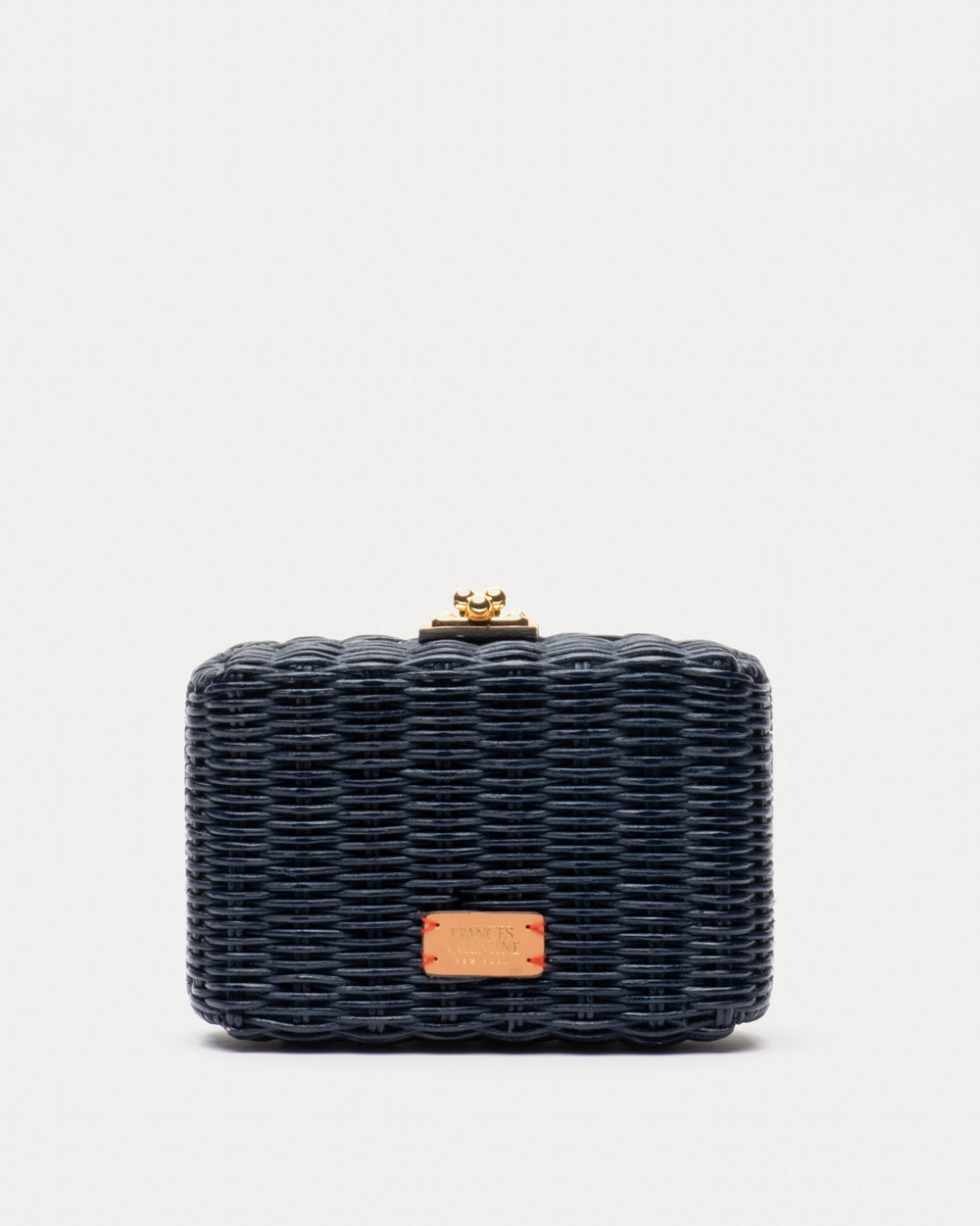 Paige Wicker Clutch - Navy - Frances Valentine
