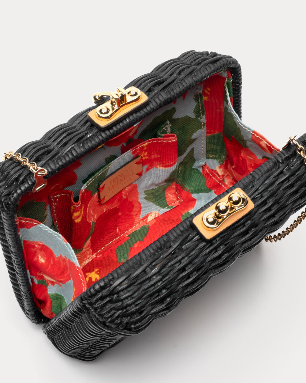 Paige Wicker Clutch - Black - Frances Valentine