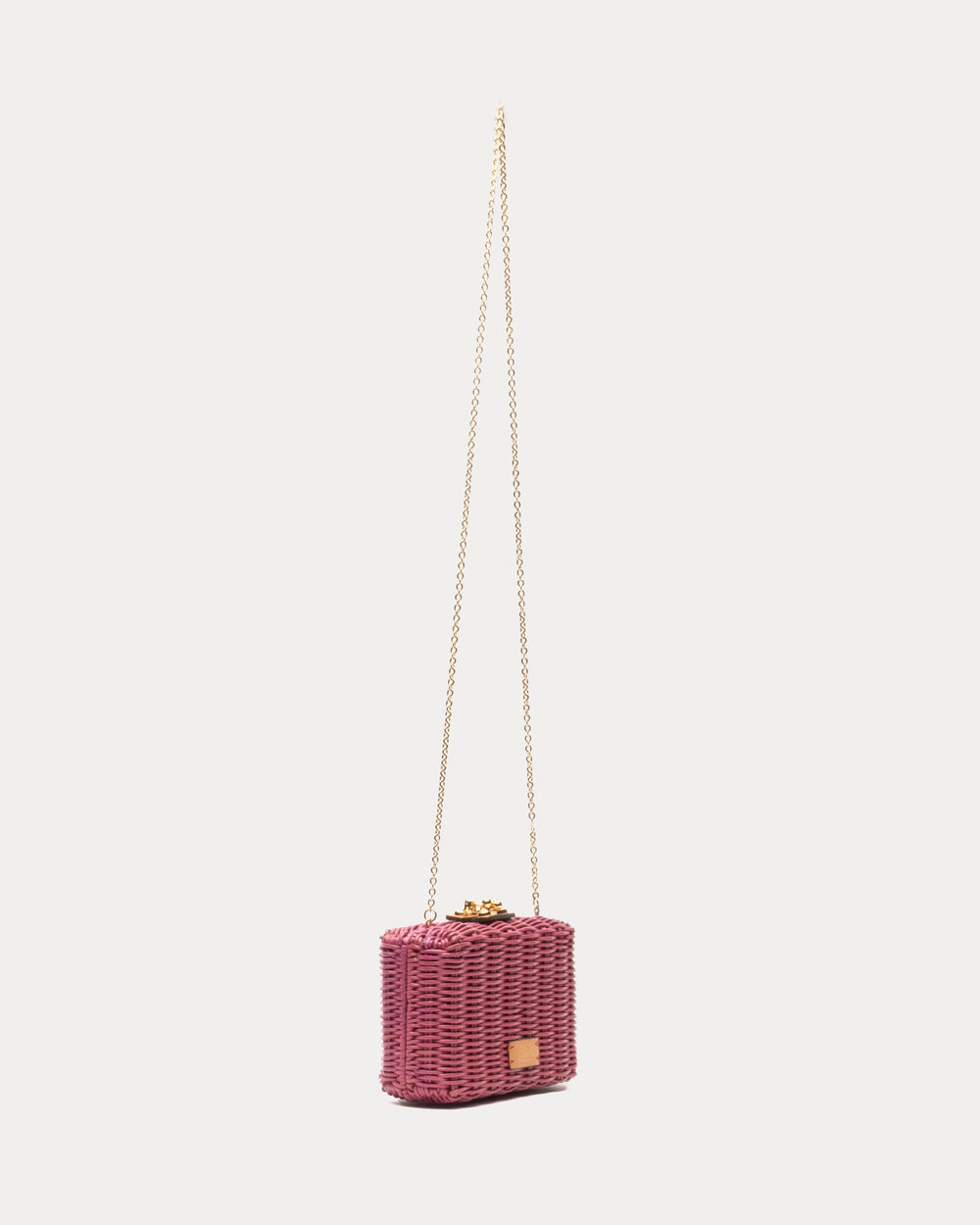 Paige Wicker Clutch - Pink - Frances Valentine