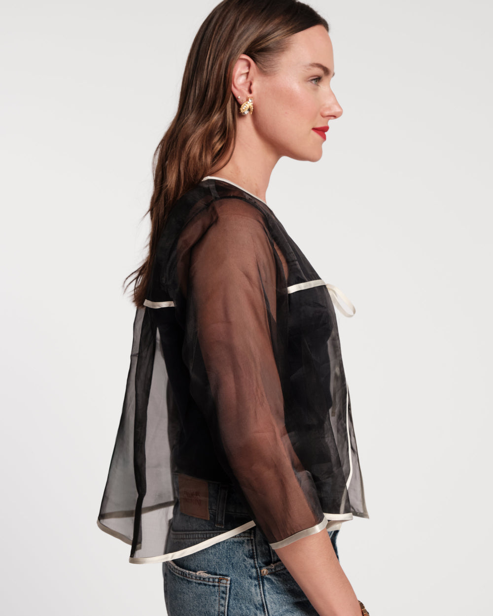 Parker Swing Top - Black/Oyster - Frances Valentine