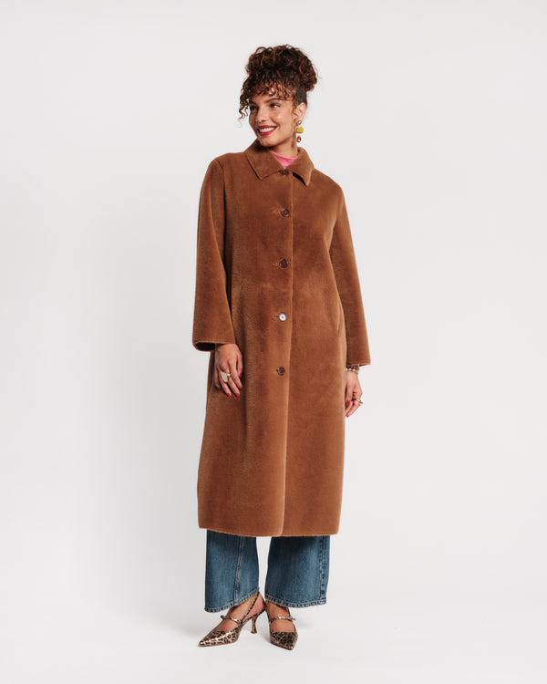 Paulette Faux Fur - Camel Coats & Jackets Frances Valentine