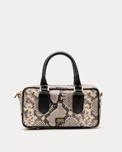 Paulie Snake Print Box Bag - Frances Valentine