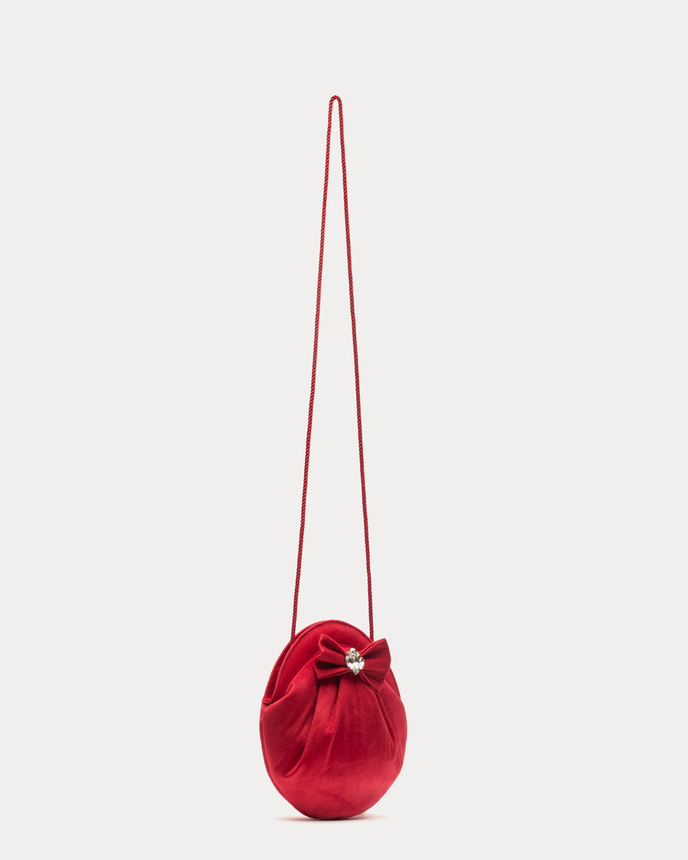 Pearl Velvet Bag - Red Handbag Frances Valentine