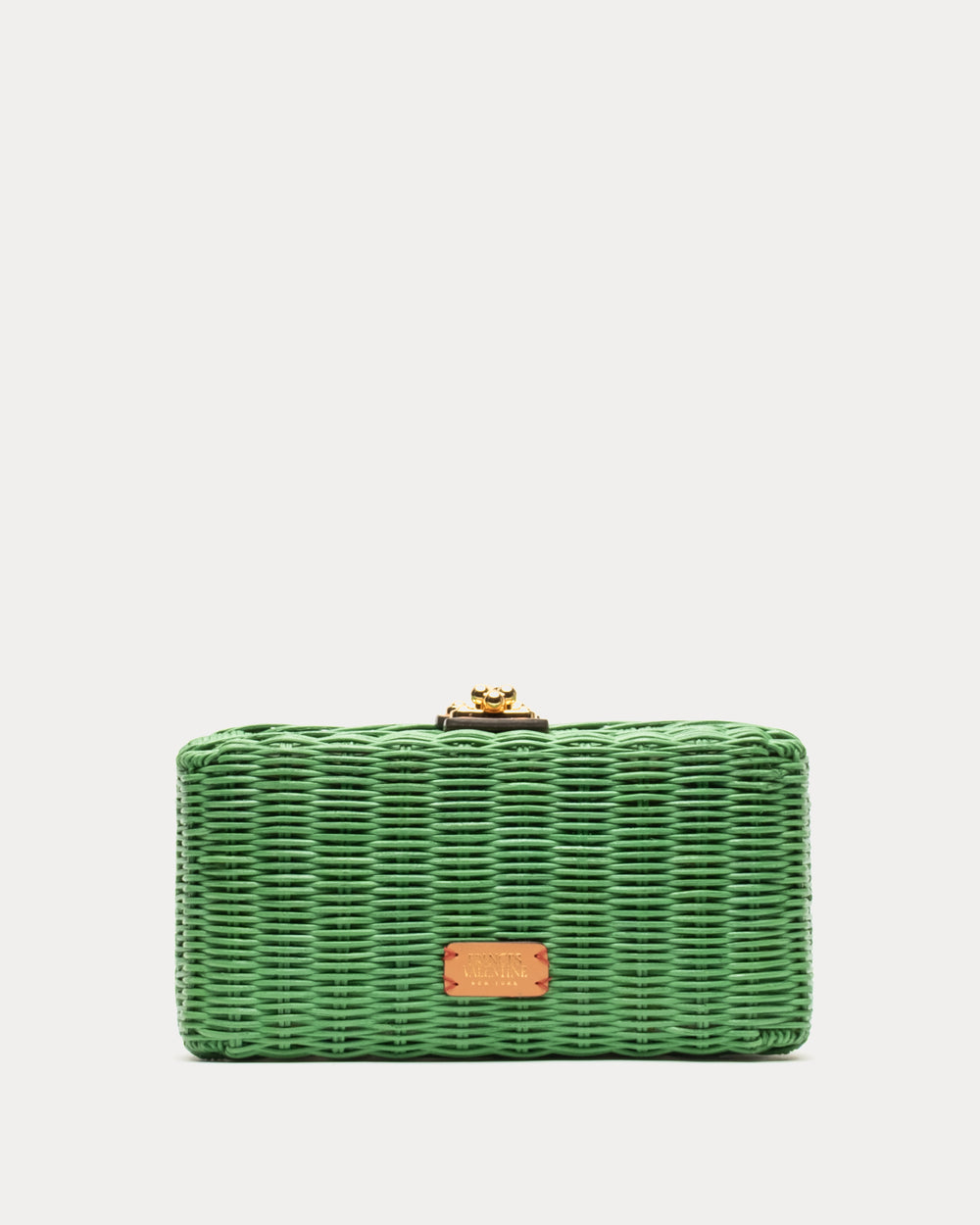 Pepper Clutch Wicker w/Metal Chain Handle Wicker Fern OS Frances Valentine