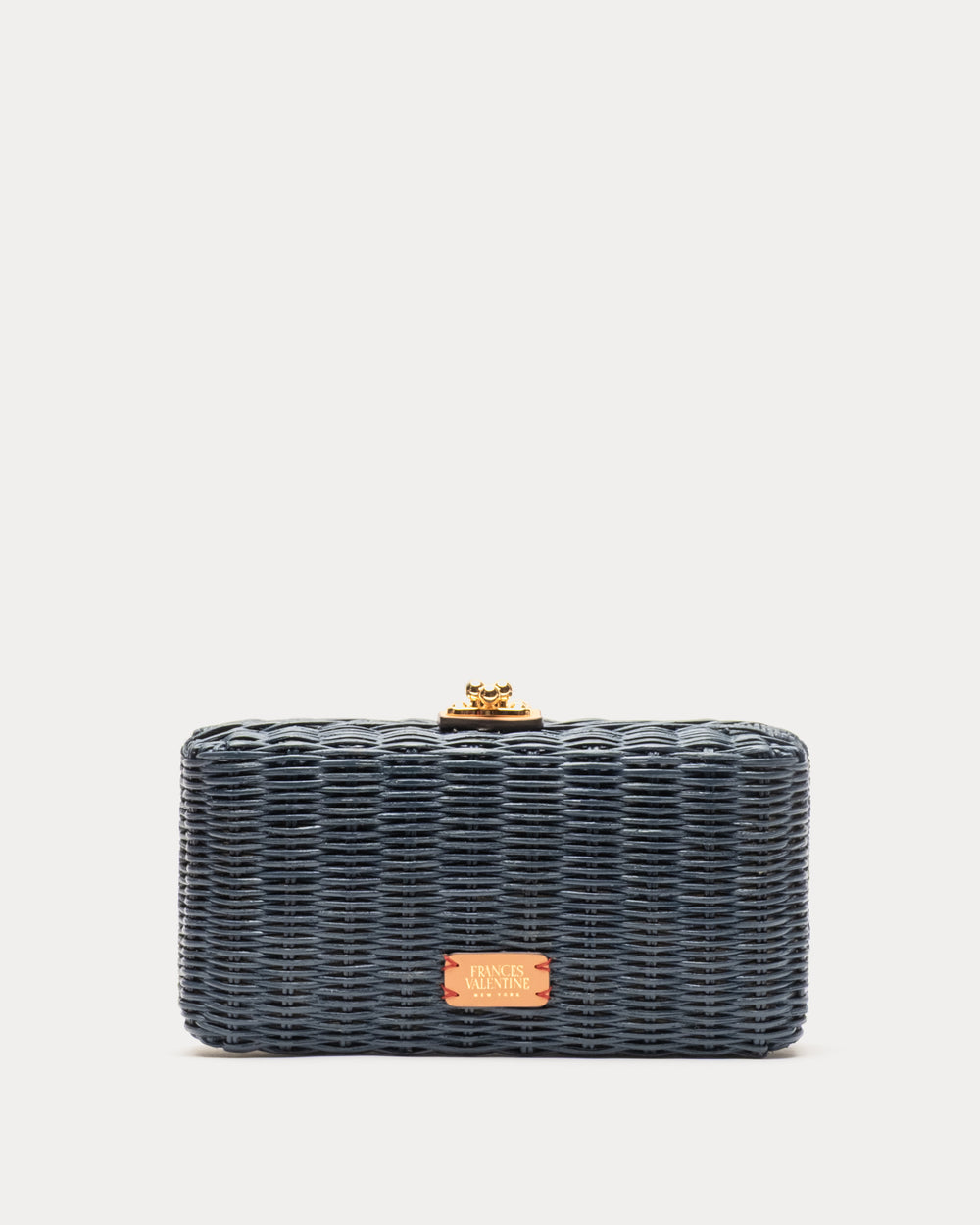 Pepper Wicker Clutch - Navy Basket Frances Valentine