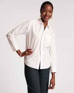 Valentine Perfect White Down Shirt Button | Frances