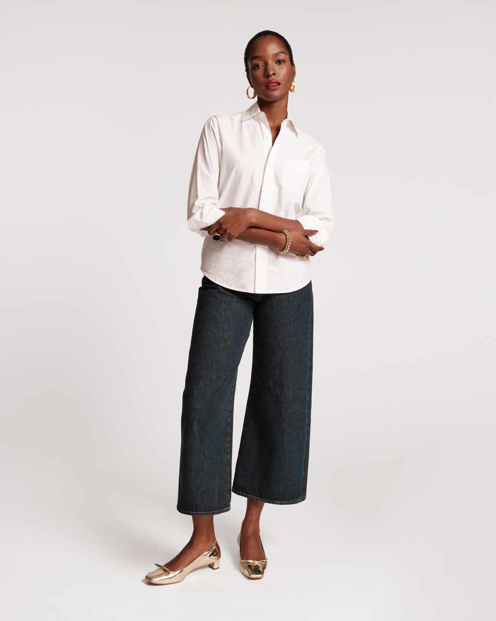 Frances Valentine Perfect, White Button Down Shirt, Size 1X