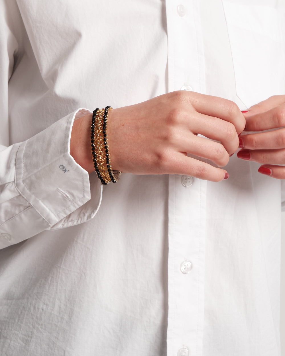 Flux Bracelet - Black Gold - Frances Valentine