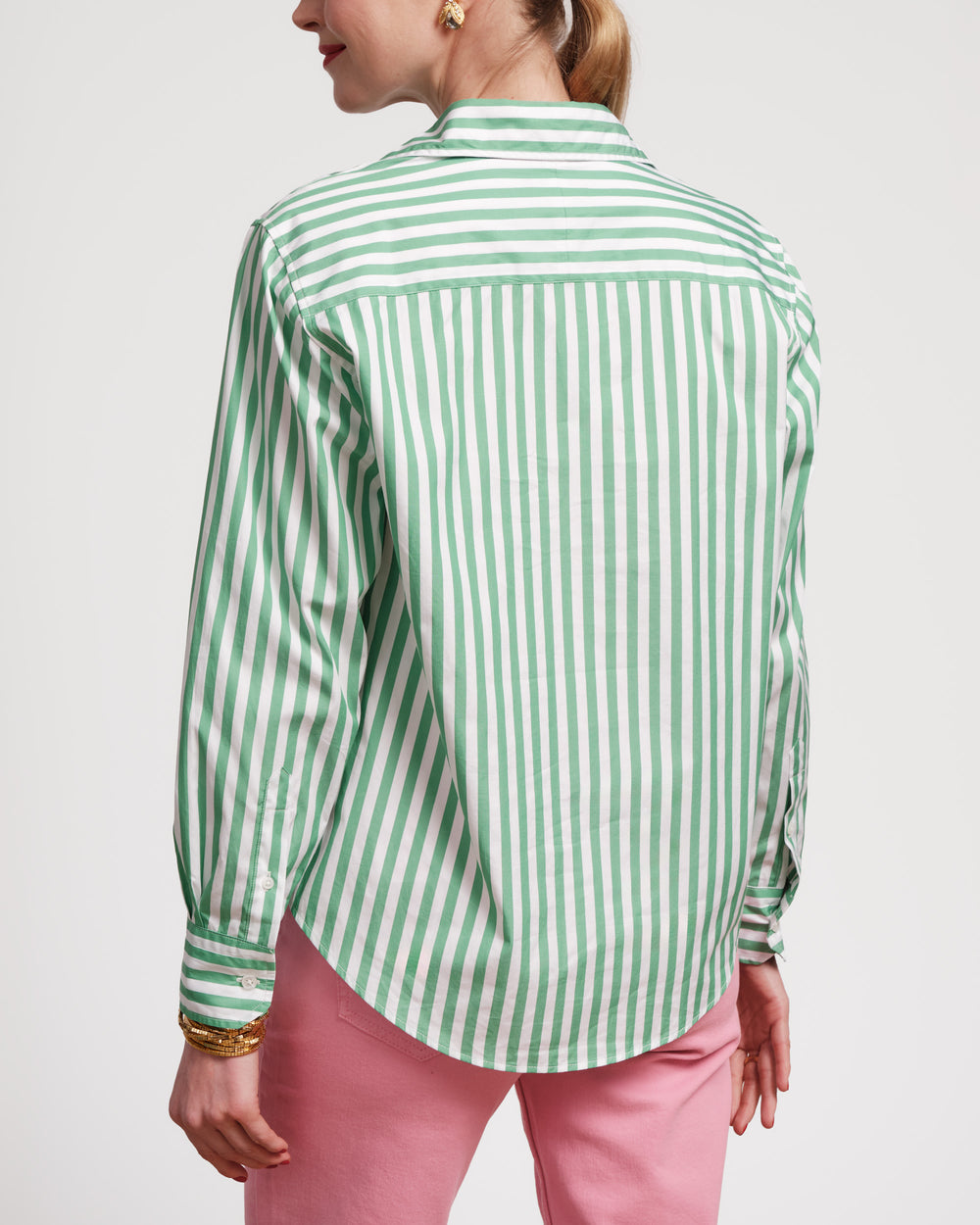 Perfect Button Down - Stripe Green - Frances Valentine