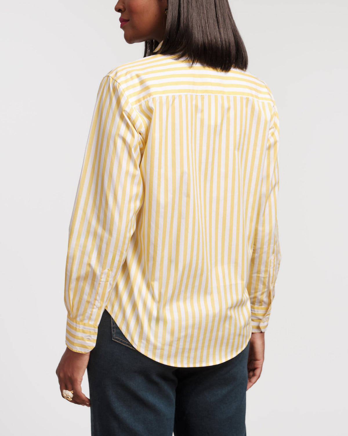 Perfect Button Down Perfect Button Down - Stripe Yellow – Frances Valentine