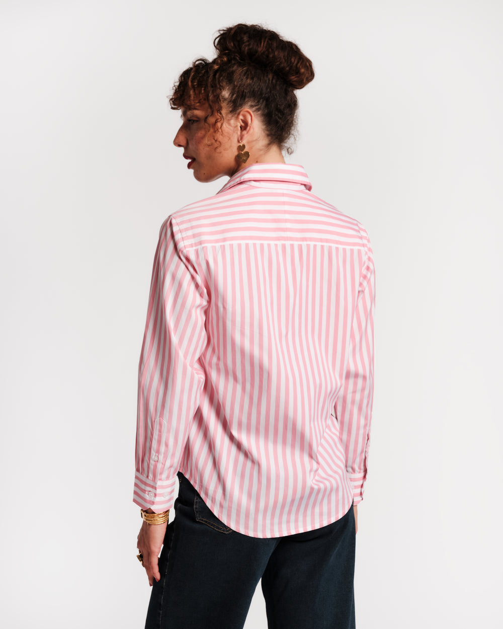 Perfect Button Down - Stripe Pink