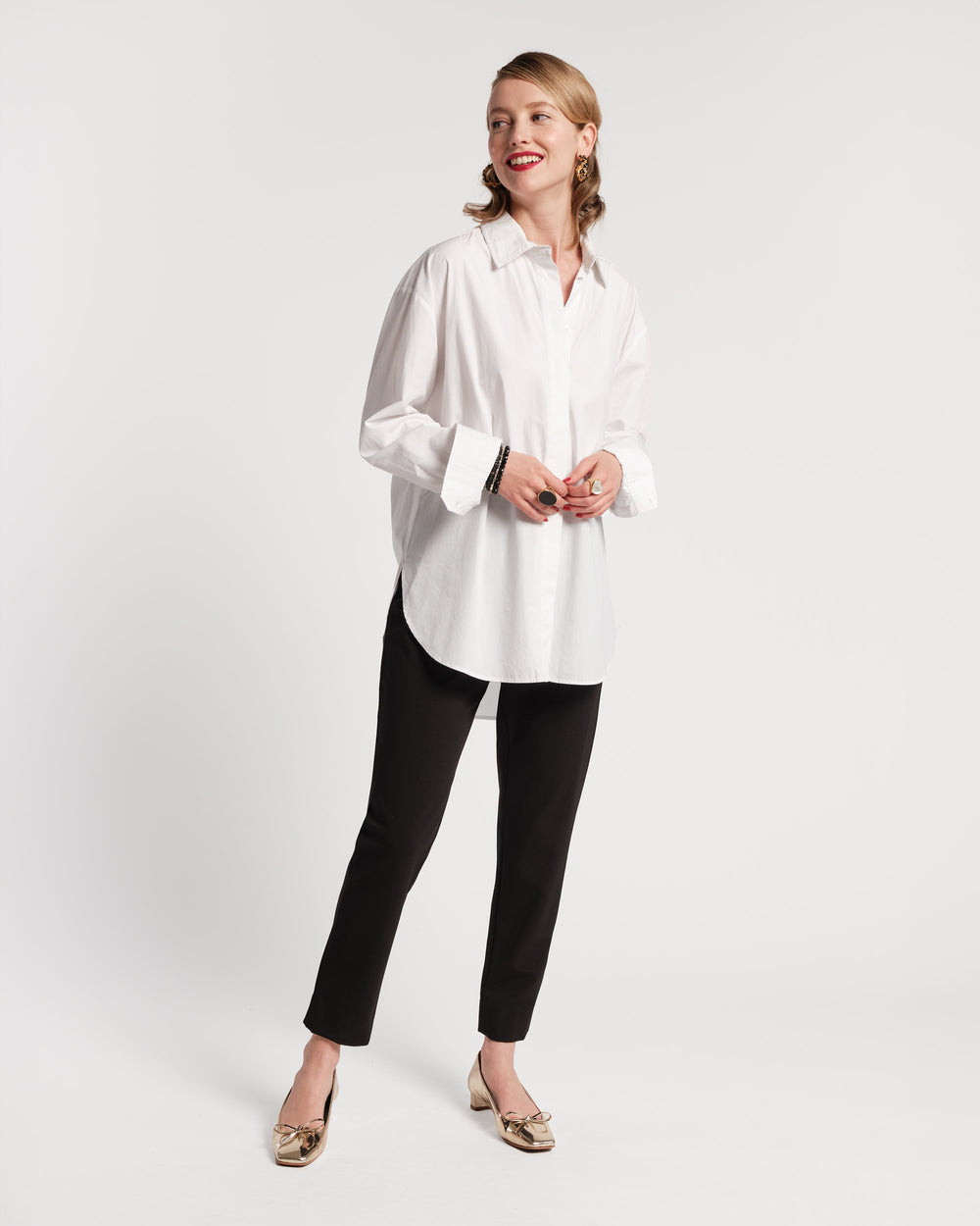 Lucy Japanese Cigarette Pant - Stretch Black - Frances Valentine