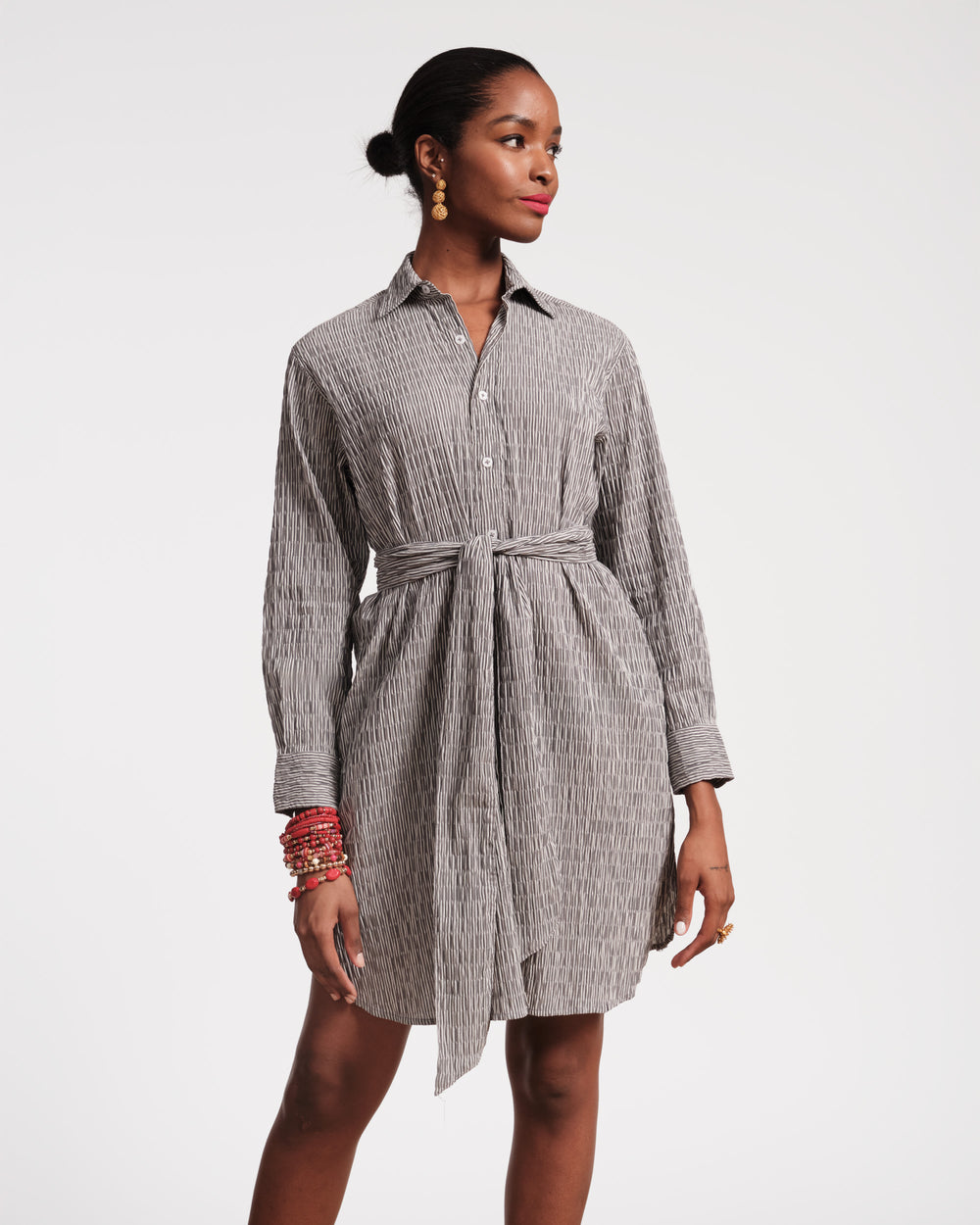 Perfect Shirtdress - Gray - Frances Valentine