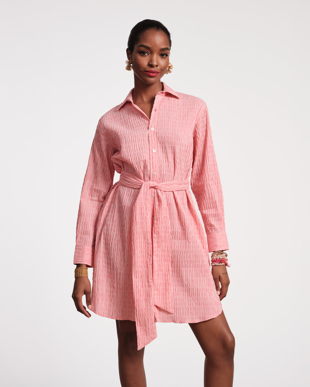 Perfect Shirtdress - Pink - Frances Valentine